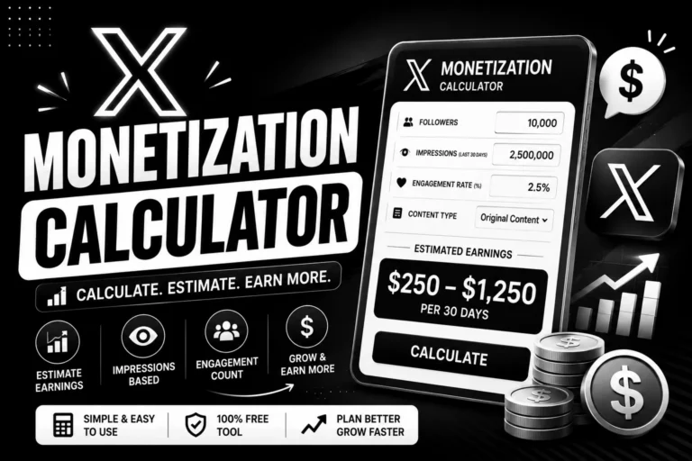 X Monetization Calculator